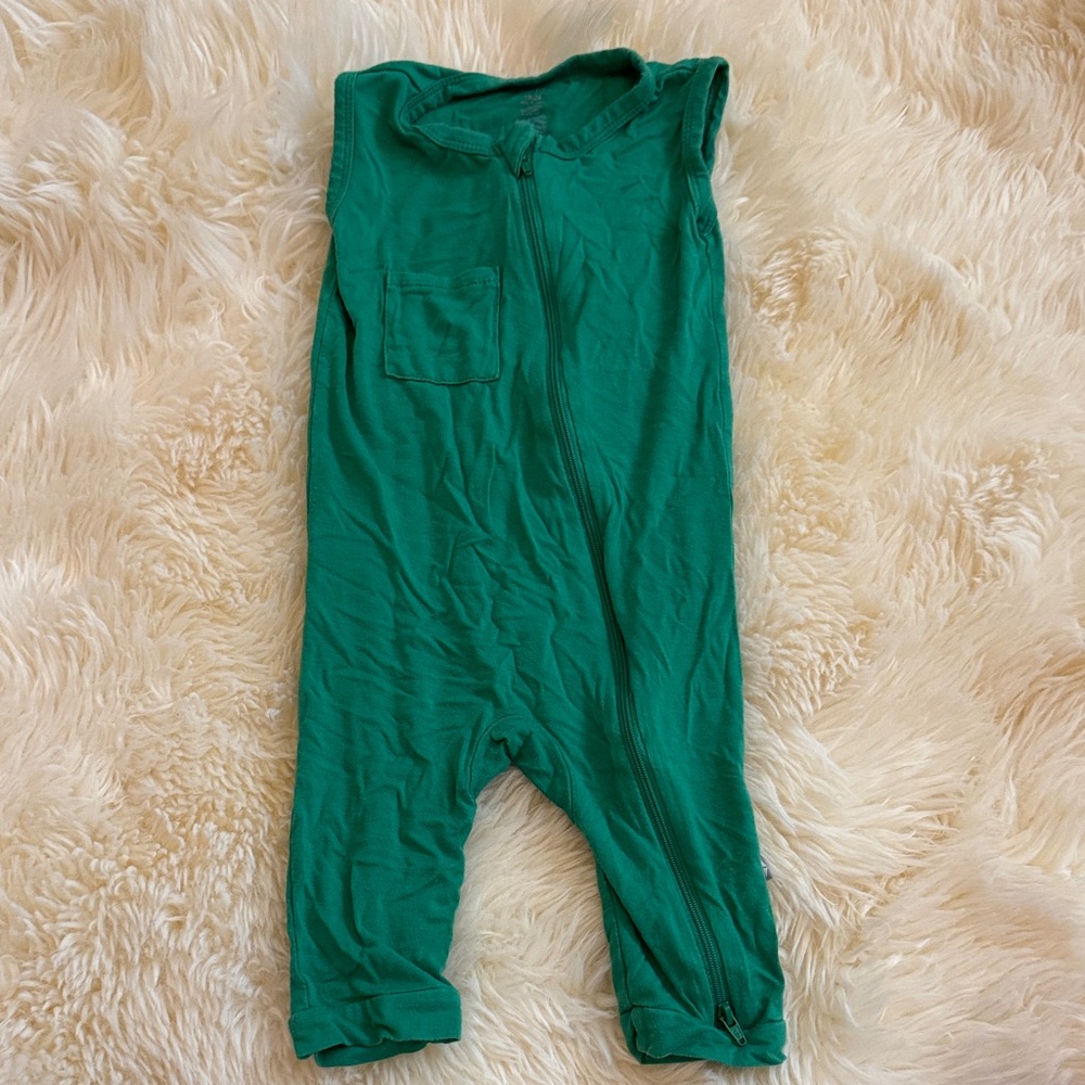 Green Sleeveless Romper